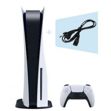 Игровая приставка Sony PlayStation 5 кабель питания (евровилка) белый/черный